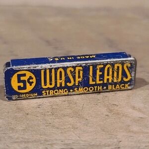 TINY 5 Cent Wasp Leads Made in U.S.A. *Empty Metal Tin [ Read Details ]